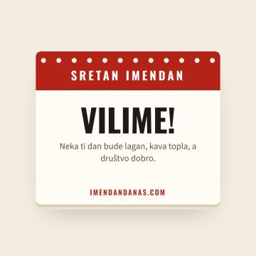 Sretan imendan, Vilim
