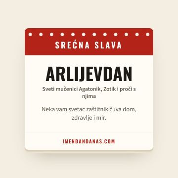 Srećna slava – Arlijevdan
