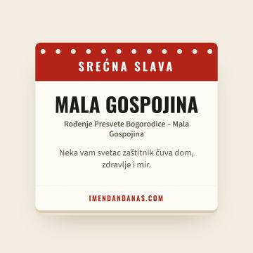 Srećna slava – Mala Gospojina