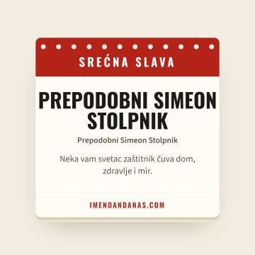 Srećna slava – Prepodobni Simeon Stolpnik