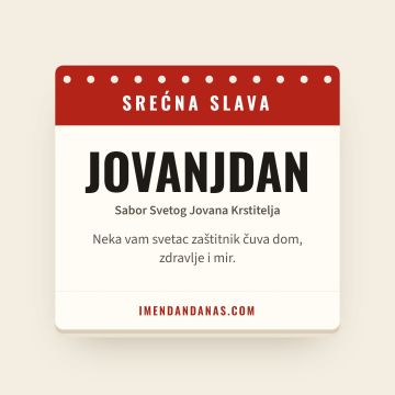 Srećna slava – Jovanjdan