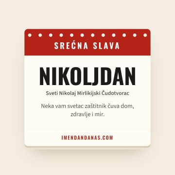 Srećna slava – Nikoljdan
