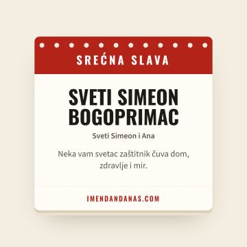Srećna slava – Sveti Simeon Bogoprimac