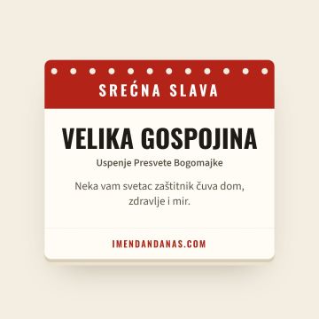 Srećna slava – Velika Gospojina