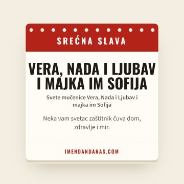 Srećna slava – Vjera, Nada i Ljubav i majka im Sofija